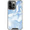 Blue Marbling iPhone 14 Pro Clear Case